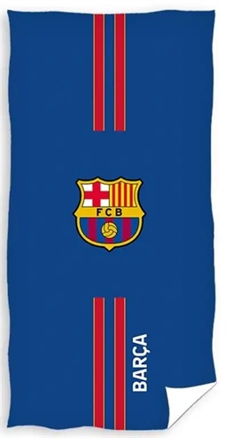 Barcelona håndklæde - 70x140 cm - FCB Logo - 100% Bomuld - Badehåndklæde med FC Barcelona logo